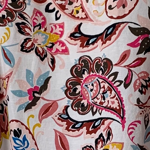 Loft Paisley Linen Dress - Picture 4 of 4